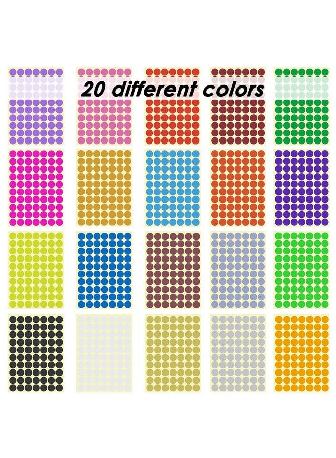 سورس تون 2800 قطعة من ملصقات النقاط الدائرية الترميزية مقاس 3/4 بوصة، ملصقات SourceTon 20 لونًا نيونًا بنقاط دائرية للترميز - Image 2