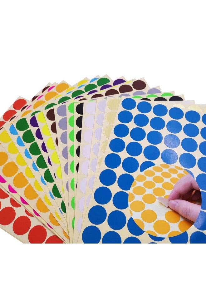 سورس تون 2800 قطعة من ملصقات النقاط الدائرية الترميزية مقاس 3/4 بوصة، ملصقات SourceTon 20 لونًا نيونًا بنقاط دائرية للترميز - Image 4