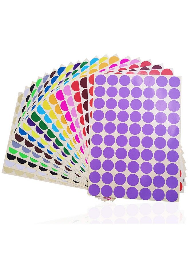 سورس تون 2800 قطعة من ملصقات النقاط الدائرية الترميزية مقاس 3/4 بوصة، ملصقات SourceTon 20 لونًا نيونًا بنقاط دائرية للترميز - Image 1