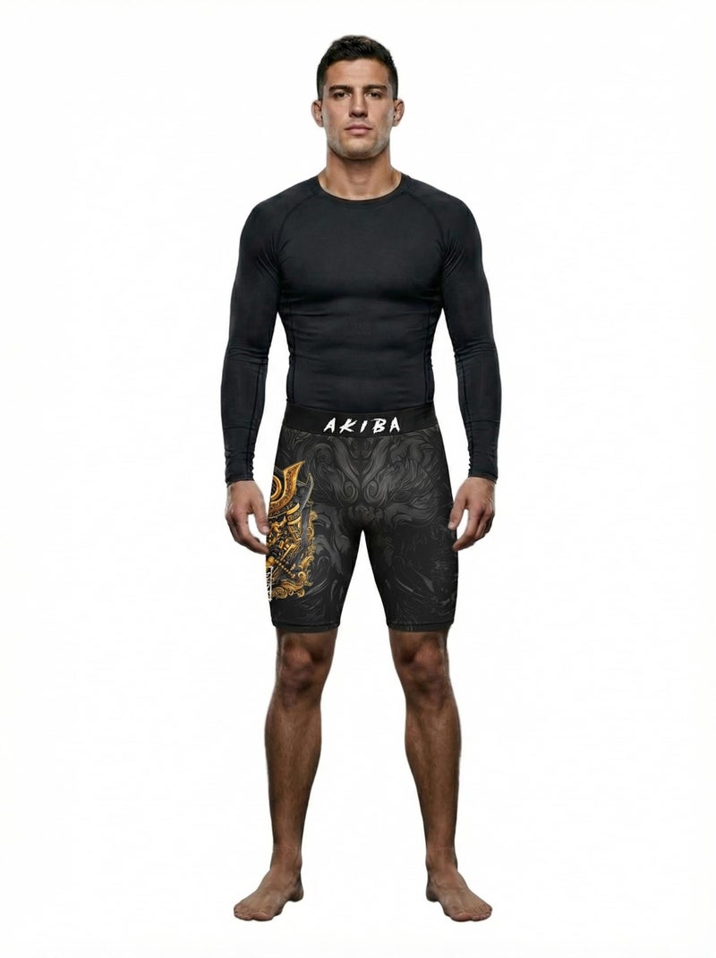 AKIBA Mens Sport Performance Compression Short (36) Black - Image 5