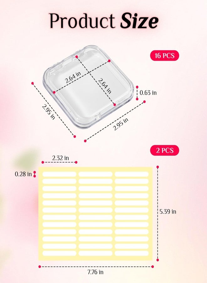 Gaahkai 16PCS Press on Nail Boxes, Nail Cases for Press Ons with Adhesive Double Sided Tape - Image 3