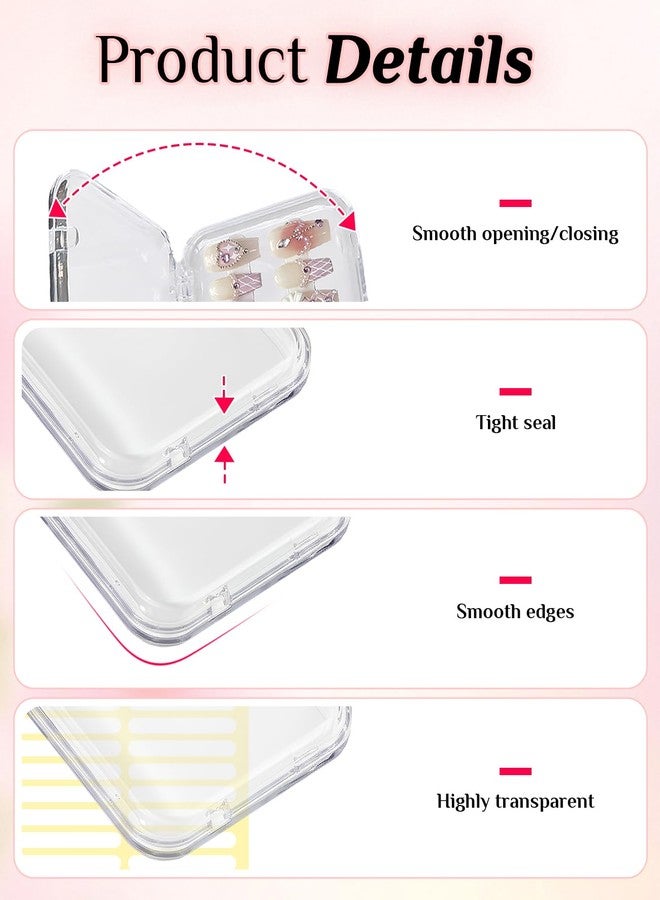 Gaahkai 16PCS Press on Nail Boxes, Nail Cases for Press Ons with Adhesive Double Sided Tape - Image 4