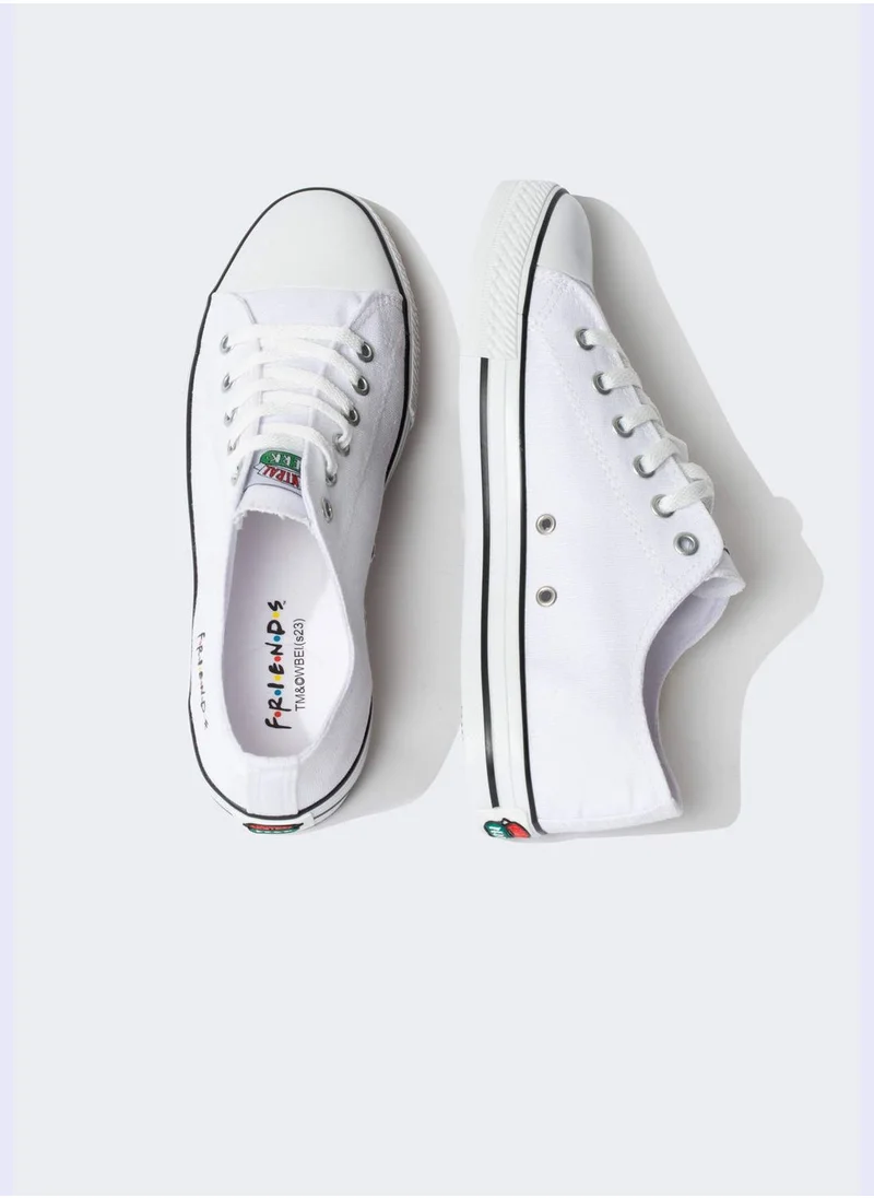 DeFacto Friends Print Lace Up Trainers