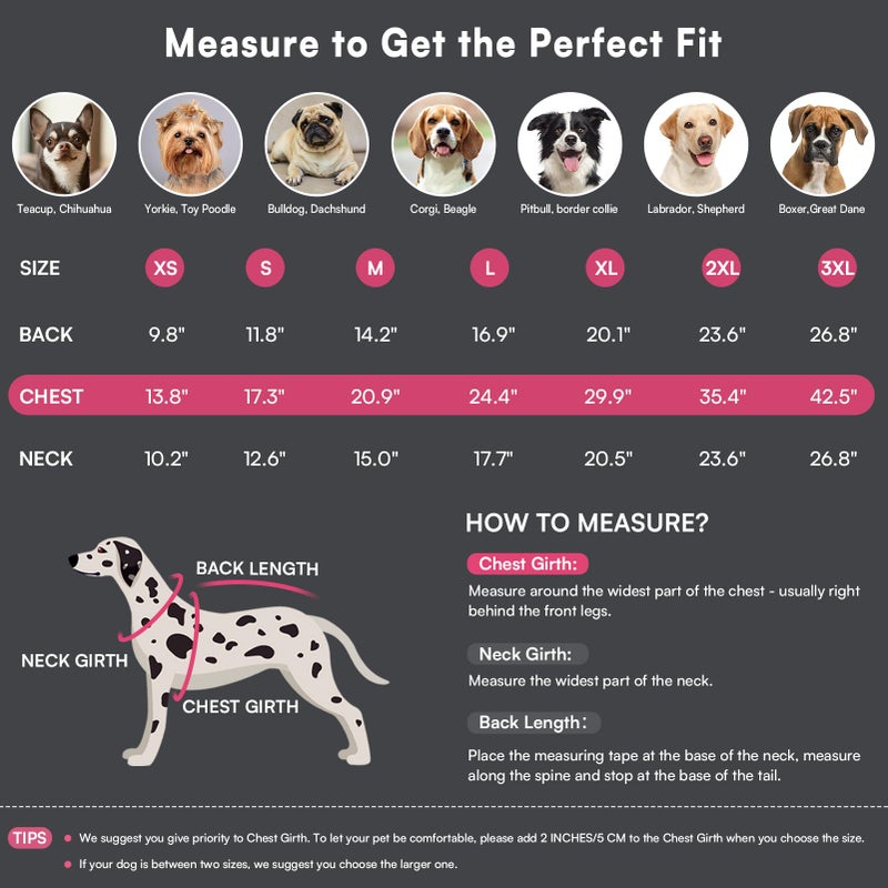 Queenmore Dog Jackets for Large Dogs, Dog Coat with Harness Built in,Waterproof Dogs Coats with Zipper On Back,Warm Fleece Lining Cold Weather Pet Coats with Furry Collar for Labrador,Rosered,L - Image 3
