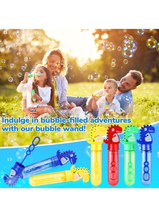 SNAPTRON 24 Dinosaur Bubble Wands,Bubble Party Favors Toys for Kids,Themed Birthday, Halloween, Goodie Bags, Carnival Prizes, Wedding, Bubble Maker Toys for Kids, Outdoor Gifts for Girls & Boys. - Image 4