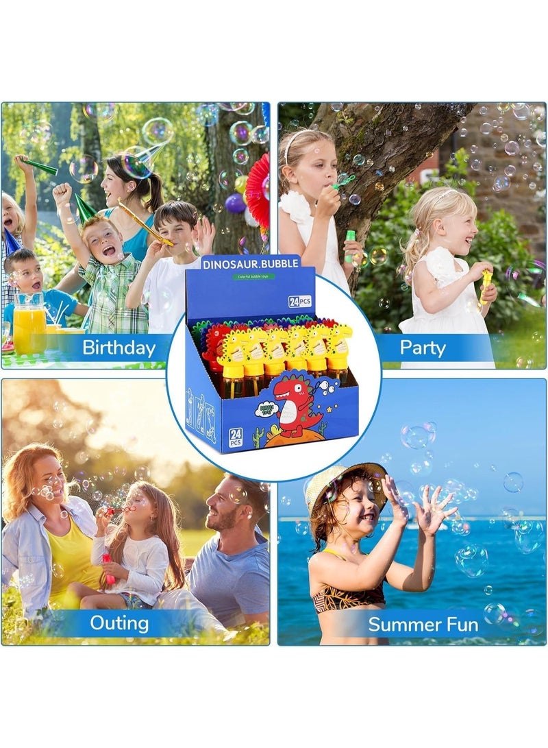 SNAPTRON 24 Dinosaur Bubble Wands,Bubble Party Favors Toys for Kids,Themed Birthday, Halloween, Goodie Bags, Carnival Prizes, Wedding, Bubble Maker Toys for Kids, Outdoor Gifts for Girls & Boys. - Image 3