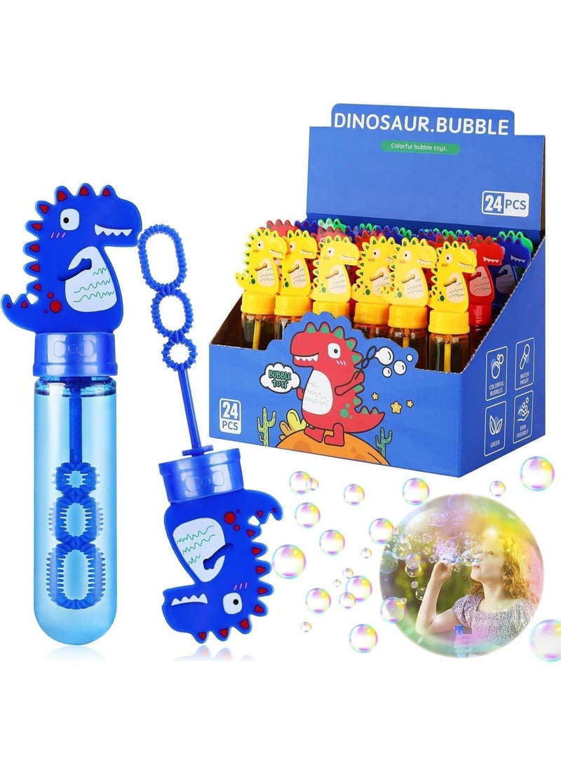 SNAPTRON 24 Dinosaur Bubble Wands,Bubble Party Favors Toys for Kids,Themed Birthday, Halloween, Goodie Bags, Carnival Prizes, Wedding, Bubble Maker Toys for Kids, Outdoor Gifts for Girls & Boys. - Image 1