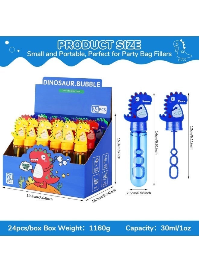 SNAPTRON 24 Dinosaur Bubble Wands,Bubble Party Favors Toys for Kids,Themed Birthday, Halloween, Goodie Bags, Carnival Prizes, Wedding, Bubble Maker Toys for Kids, Outdoor Gifts for Girls & Boys. - Image 2