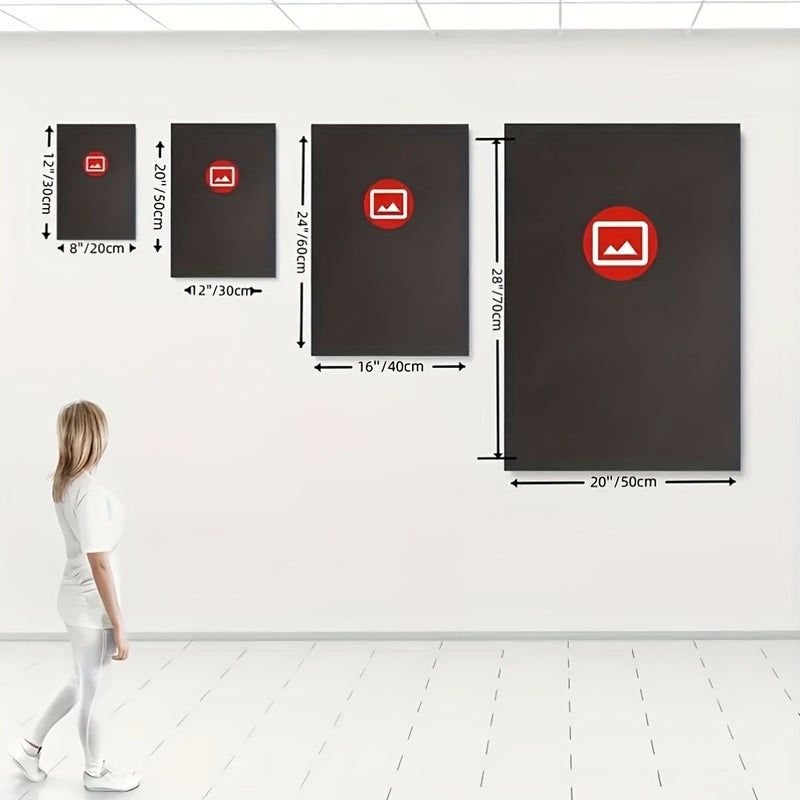 فن حائط حديث بالذهب والأسود مقاس 20×28 بوصة مجموعة من 3 لوحات تجريدية لامعة بدون إطار - Image 3