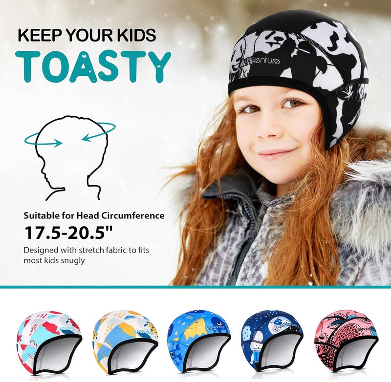 HIKENTURE Kids Skull Cap Helmet Liner Winter Hat for Boys and Girls Beanie Ski Hat with Thermal Fleece for Snow Sports… - Image 3