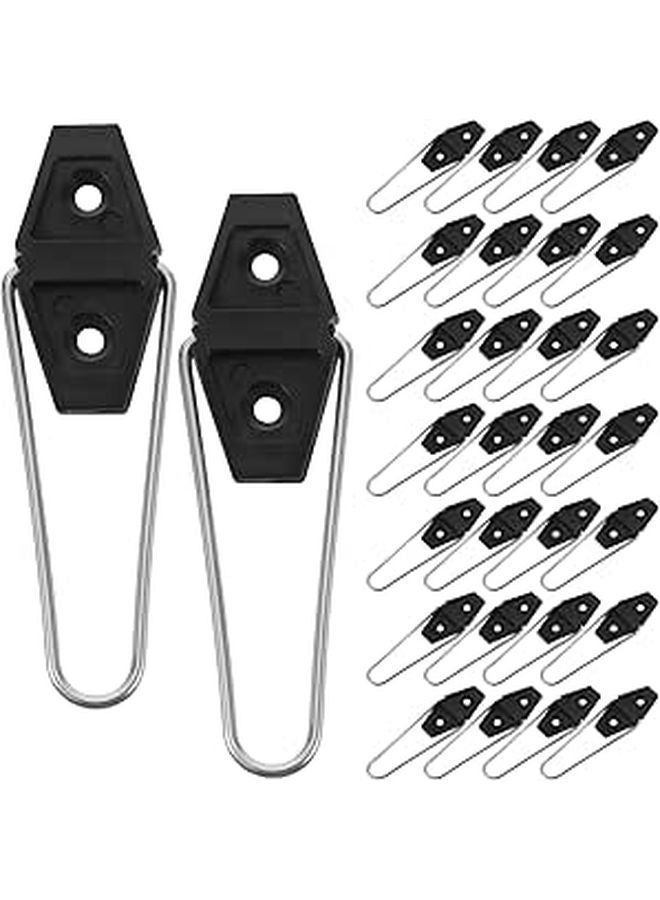 30Pcs Black Photo Frame Stands Durable Easel Back Brackets for Tabletop Display Home Office Studio Use - Image 1