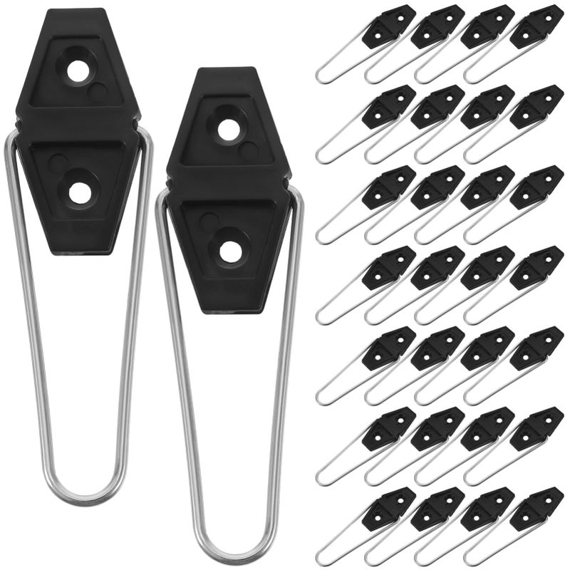 30Pcs Black Photo Frame Stands Durable Easel Back Brackets for Tabletop Display Home Office Studio Use - Image 2