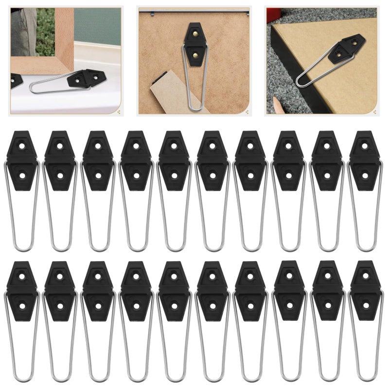 30Pcs Black Photo Frame Stands Durable Easel Back Brackets for Tabletop Display Home Office Studio Use - Image 5