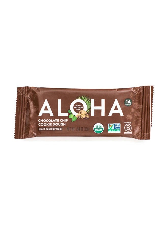ALOHA Organic Plant-Based Protein bar, Chocolate Chip Cookie Dough, 1.98 Oz - Image 3