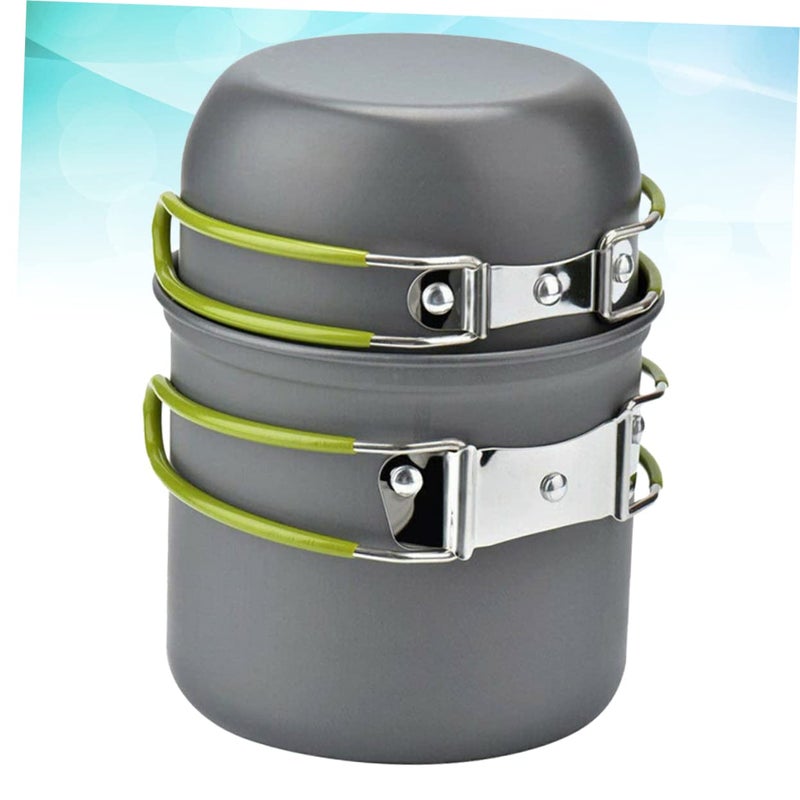 Portable Camping Cookware Set Non Stick Pan Teapot Lightweight 1 2 Person Outdoor Picnic - Image 4