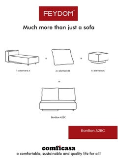 COMFICASA FEYDOM BonBon A2BC Single sofa bed : Mollia Honey  - Image 3