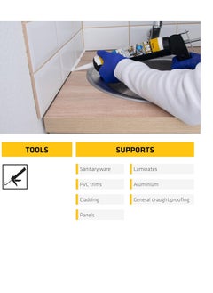SIKA Sika Sikasil-117 Sanitary, Transparent, Anti-fungal acetoxy silicone sealant for sanitary applications, Weathering resistance, 280 ml Cartridge  - Image 2