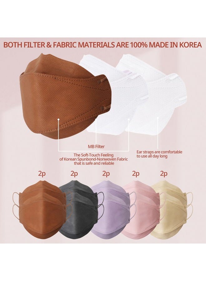 AIRAID KF94 [Individually Wrapped] - Made in Korea, 3D Multicolor Packs, Face Protective Mask, Adult and Older Teens (Multicolor-10P) - Image 3