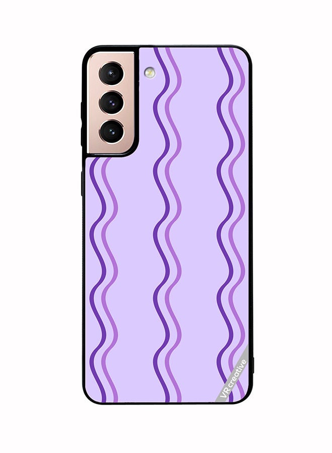VR CREATIVE Protective Case Cover For Samsung Galaxy S21 Plus 5G Strips Design Multicolour - Image 1