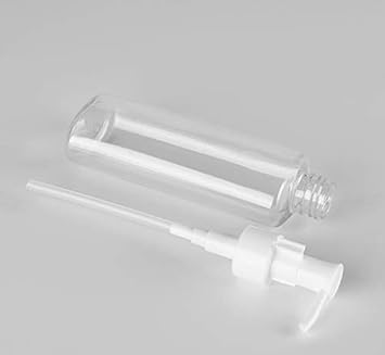 Quupy 3Pcs 100ml Empty Refillable Clear Plastic Pump Bottle Travel Bottle Make Up Cosmetic Container Dispenser for Lotion Shampoo - Image 4