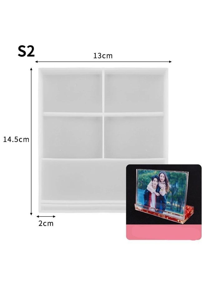 Love Heart Square Photo Jewelry Making Mold Silicone Mould Frame Epoxy Mold for DIY Craft Resin Decorative Craft - Image 1
