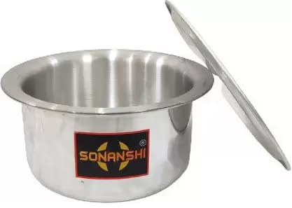 Sonanshi Sonanshi Aluminium Induction Base Cooktop Bhagona Multi-Purpose Food Grade with LID (4 Litre)  - Image 1