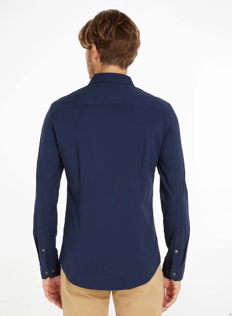 TOMMY JEANS Black Iris Slim Stretch Shirt for Men | Best Price UAE