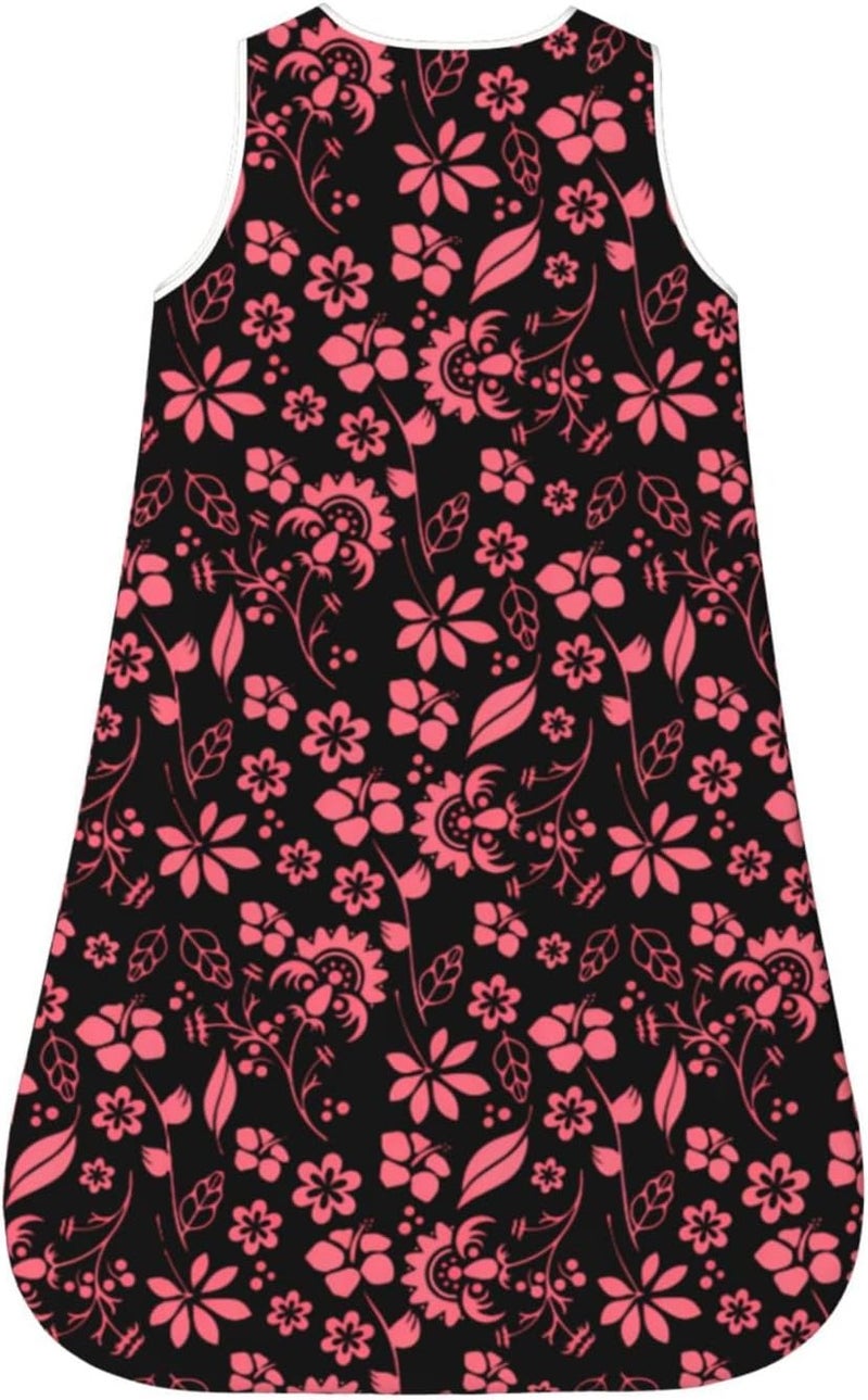 Blush Pink Tropical Bohemian Flowers Baby Wearable Blanket Infant Boys Girls Sleeping Bags for Newborn Medium - Image 2