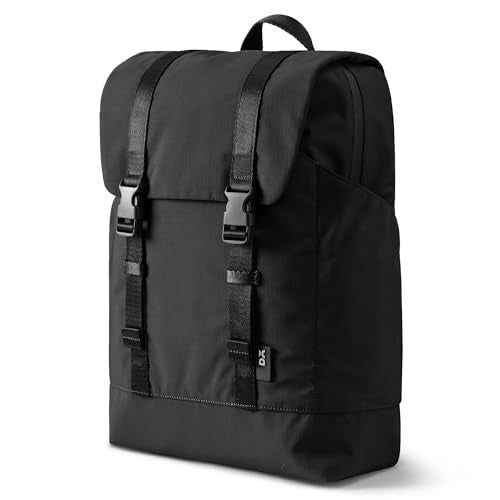 DailyObjects Taiga Backpack (19L) Ultra Light Office/Travel Laptop Backpack (19L) for Men & Women with 15inch Compartment, Water-Repellent, MultiPocket, Bottle Holders with Trolley Strap- Basalt Black - Image 1