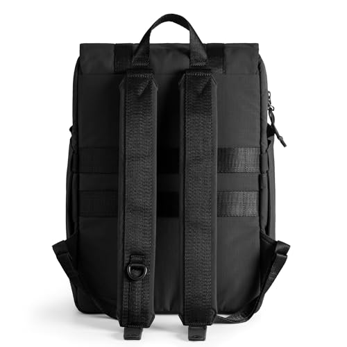 DailyObjects Taiga Backpack (19L) Ultra Light Office/Travel Laptop Backpack (19L) for Men & Women with 15inch Compartment, Water-Repellent, MultiPocket, Bottle Holders with Trolley Strap- Basalt Black - Image 5