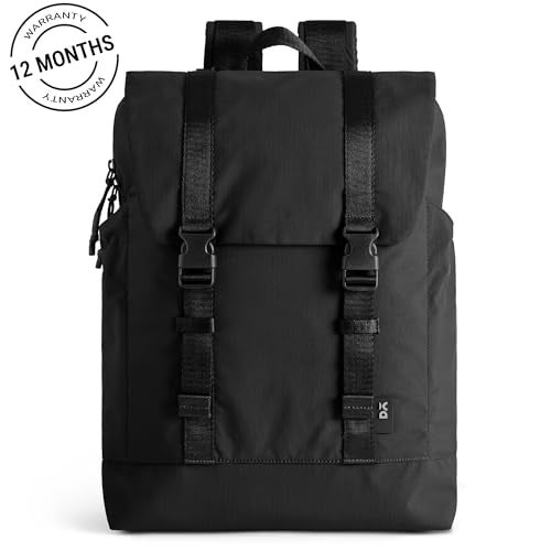 DailyObjects Taiga Backpack (19L) Ultra Light Office/Travel Laptop Backpack (19L) for Men & Women with 15inch Compartment, Water-Repellent, MultiPocket, Bottle Holders with Trolley Strap- Basalt Black - Image 2