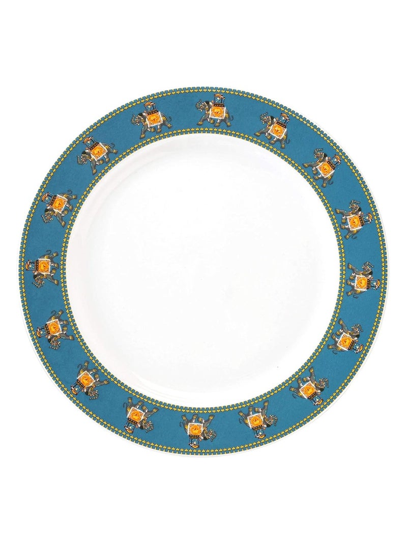 India Circus Fine Ceramic Floral Prints Dinner Plate 10.5" - Set of 2 Pieces - Image 2