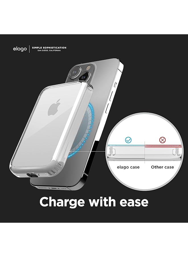 Elago Hybrid Clear Case Compatible With Magsafe Battery Pack Pc + Tpu Hybrid Technology Anti Yellowing Crystal Clear Shockproof Cover Protective Case Transparent - Image 3