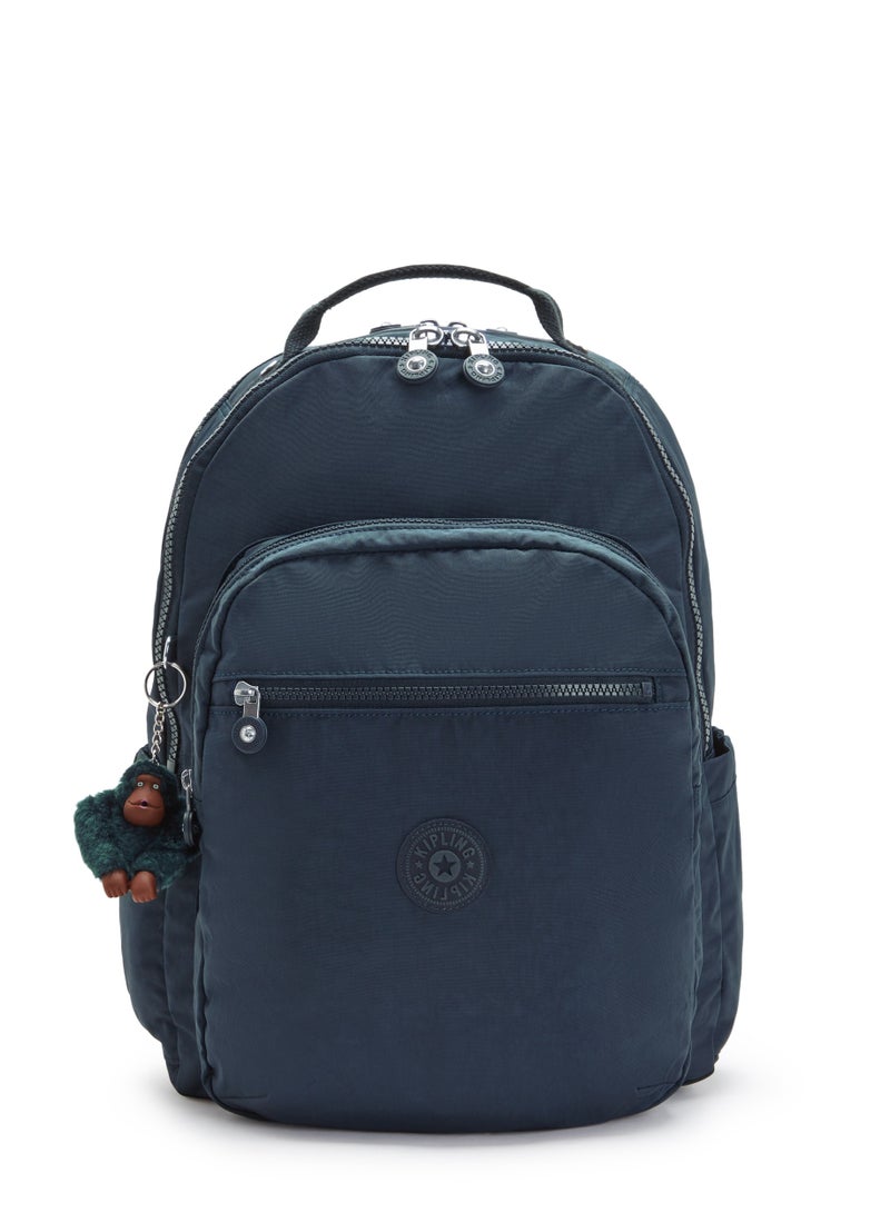 كيبلينغ حقيبة ظهر سول لاب كبيرة مع جيب للابتوب أزرق حقيقي متناغم - Image 1