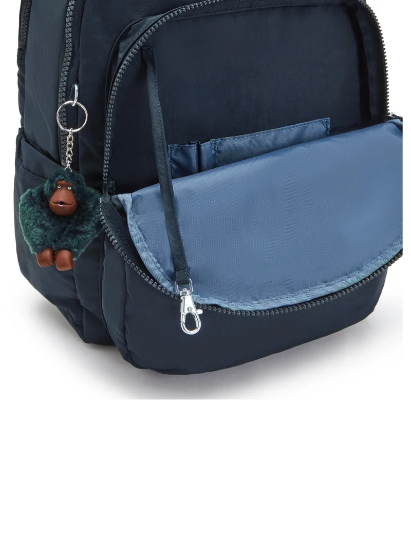 kipling Seoul Lap Large backpack (with laptop compartment)True Blue Tonal - I42754DX