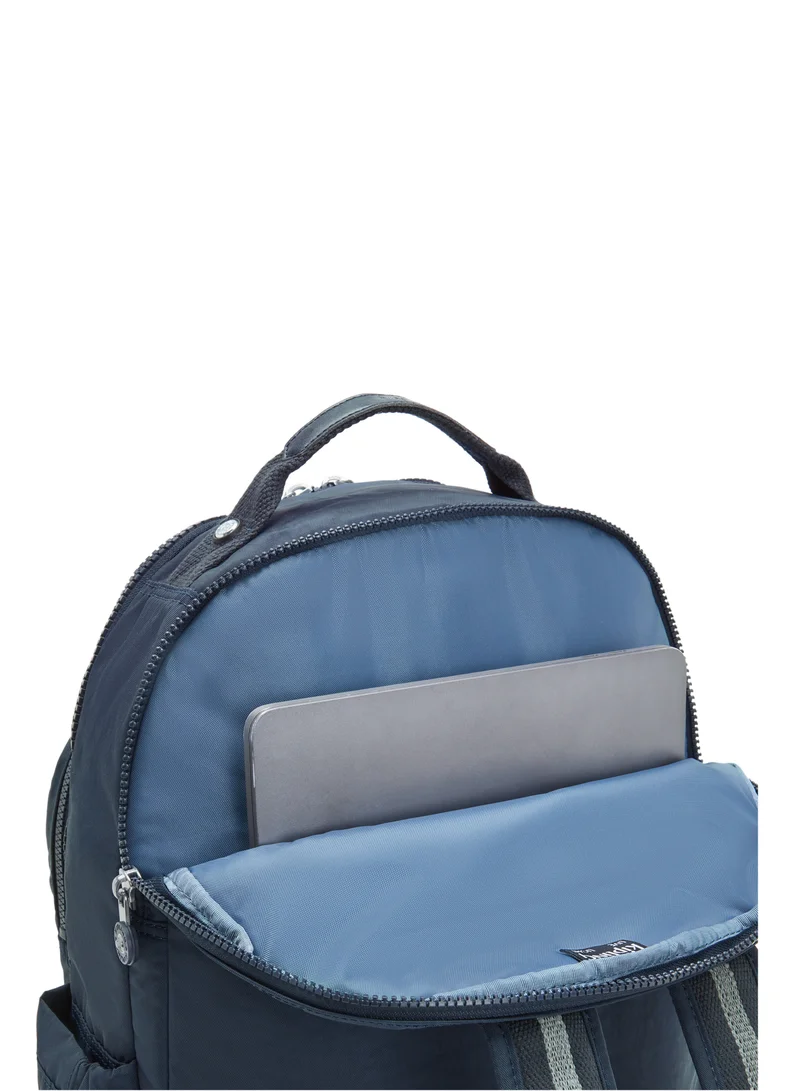 kipling Seoul Lap Large backpack (with laptop compartment)True Blue Tonal - I42754DX