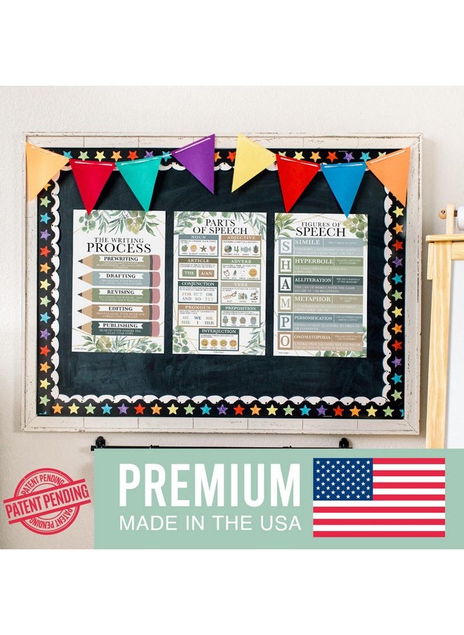 Hadley Designs Hadley Designs 4 Greenery Grammar Posters for Language Arts - ELA Posters Classroom, Parts of Speech Posters for Elementary, Punctuation Posters for Classroom  - Image 3