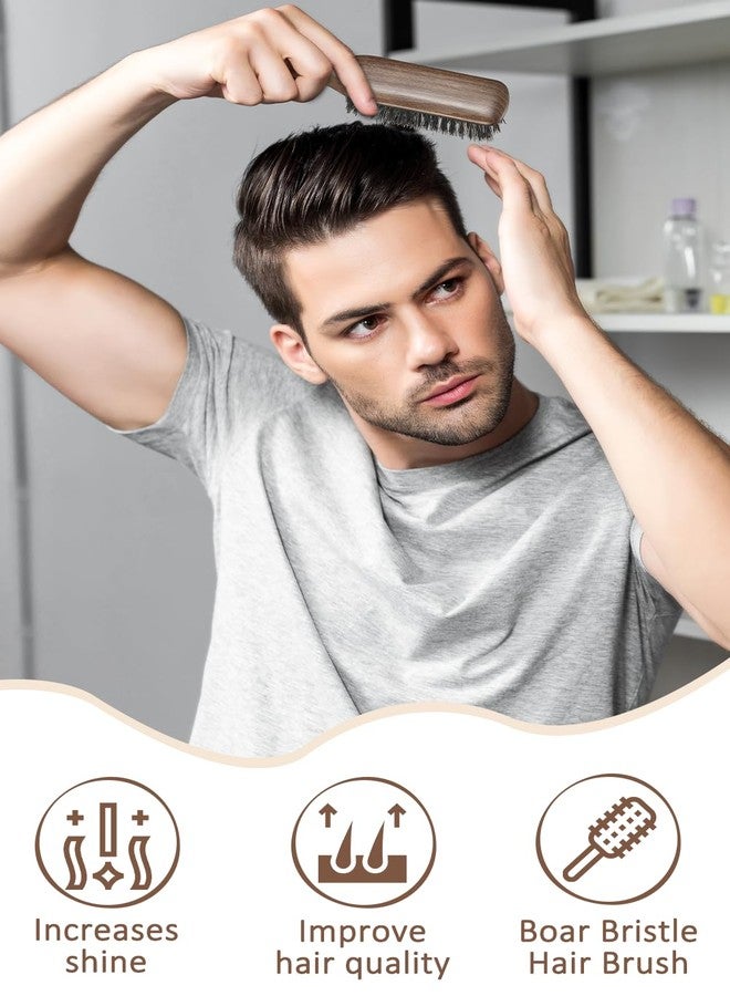 O BRUSHZOO BRUSHZOO Hair Brush, Boar Bristle Hair Brushes for Women Men Kids Detangling, Natural Hairbrush for Thin Fine Short Hair Add Shine Improve Texture Reduce Frizz - Image 5