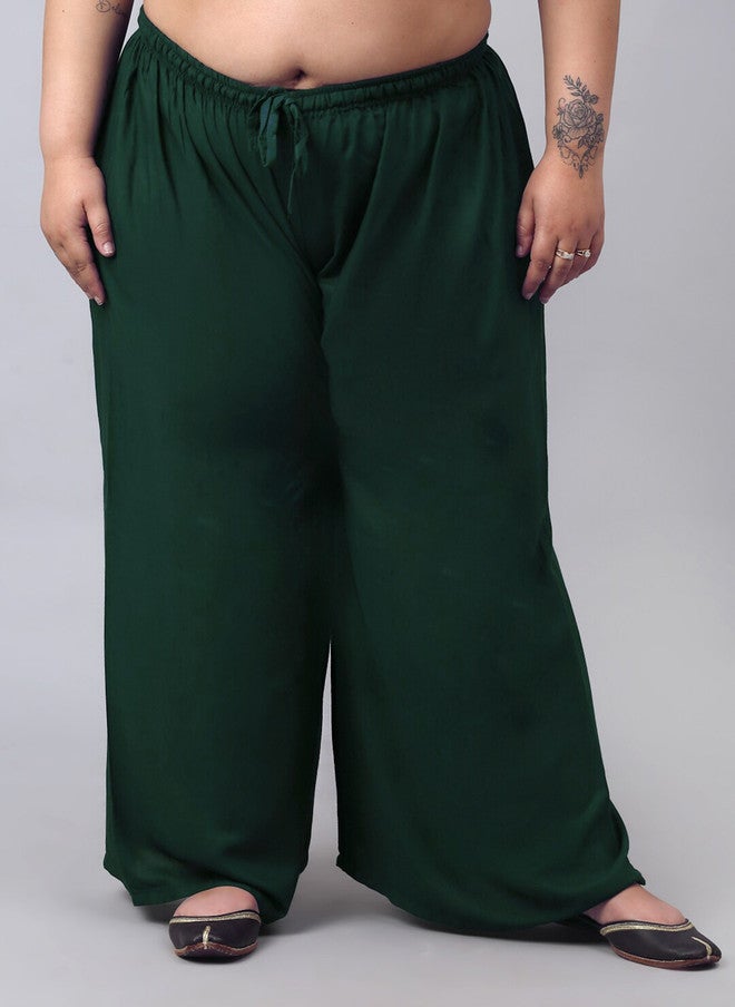 Trend Level Plus Size Flared Palazzos - Image 1