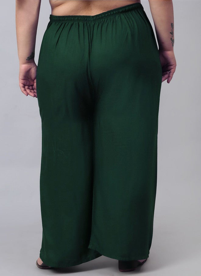 Trend Level Plus Size Flared Palazzos - Image 3
