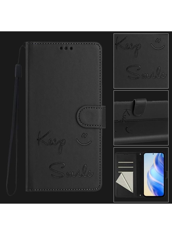 erorex Case For TCL 50 LE 5G Smile Embossing RFID Leather Phone Case  - Image 2