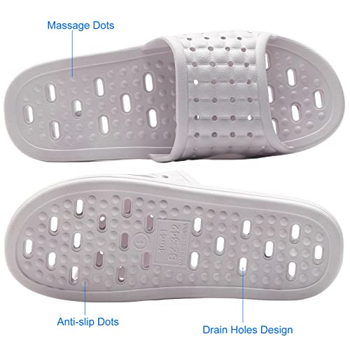 COZYAREA Shower Shoes Quick Dry Non-Slip Bathroom Slippers for Men Women Dorm Home Slides Purple Size 6.5-7 Women/5.5-6 Men - Image 5