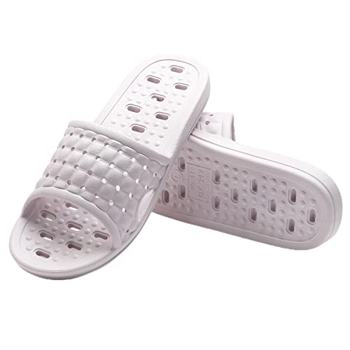 COZYAREA Shower Shoes Quick Dry Non-Slip Bathroom Slippers for Men Women Dorm Home Slides Purple Size 6.5-7 Women/5.5-6 Men - Image 2