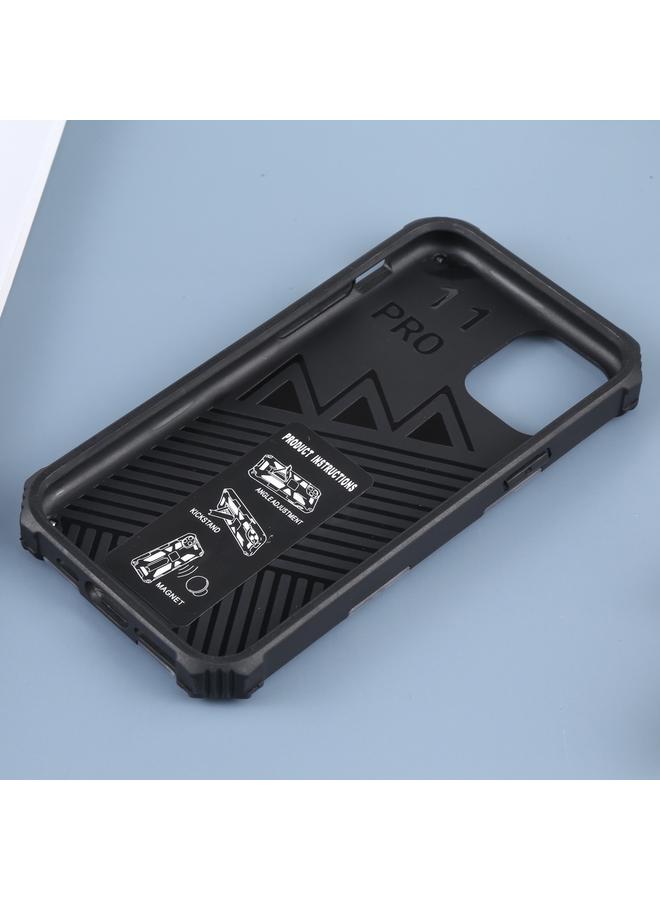 زبون جراب لهاتف iPhone 11 Pro Max مصنوع من مادة TPU + PC المغناطيسية المقاومة للصدمات مع حامل - Image 5