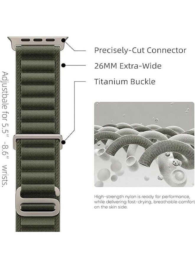 Sounce - Sounce Trail Loop Nylon Strap with G-Hook Band for iWatch 49mm 45mm 44mm 42mm, Sport Bracelet for Men & Women, Soft Stretchy Bands for iWatch Ultra/Ultra 2 Series 8 7 6 5 4 3 2 1 SE - Set of 4 - Image 1