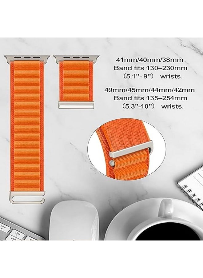 Sounce - Sounce Trail Loop Nylon Strap with G-Hook Band for iWatch 49mm 45mm 44mm 42mm, Sport Bracelet for Men & Women, Soft Stretchy Bands for iWatch Ultra/Ultra 2 Series 8 7 6 5 4 3 2 1 SE - Set of 4 - Image 1