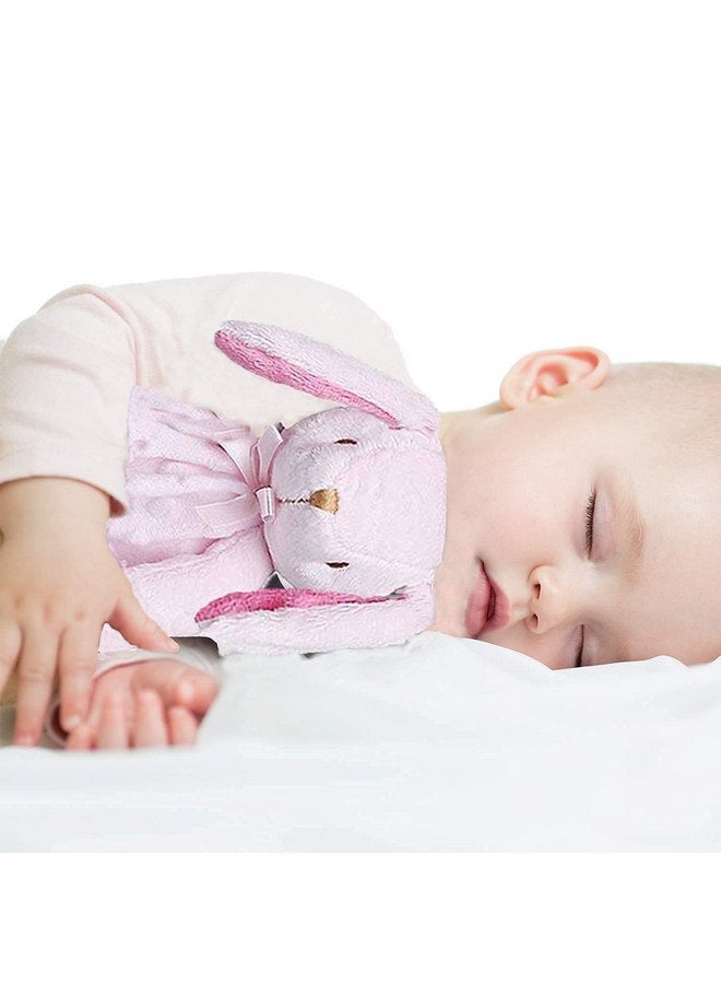 برو غوليم بطانية أمان على شكل أرنب من Pro Goleem، هدية توأم للأطفال الرضع، لعبة دافئة ناعمة للبنات، وردية اللون، قطعتان - Image 2