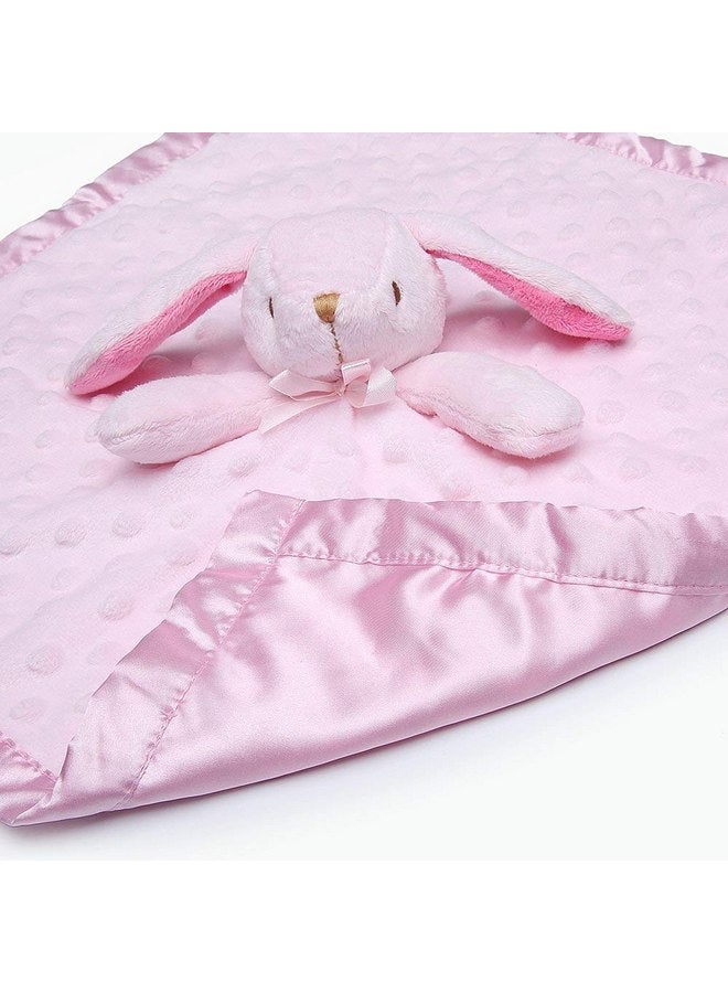 برو غوليم بطانية أمان على شكل أرنب من Pro Goleem، هدية توأم للأطفال الرضع، لعبة دافئة ناعمة للبنات، وردية اللون، قطعتان - Image 5