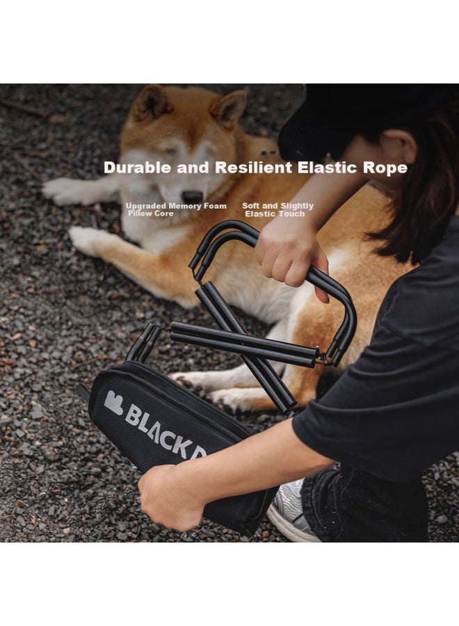 Black Dog كرسي قابل للطي من سبيكة الألمنيوم من بلاك دوغ، كرسي محمول للتخييم في الهواء الطلق، كرسي يدوي للصيد، حل للجلوس بدون طوابير - Image 1