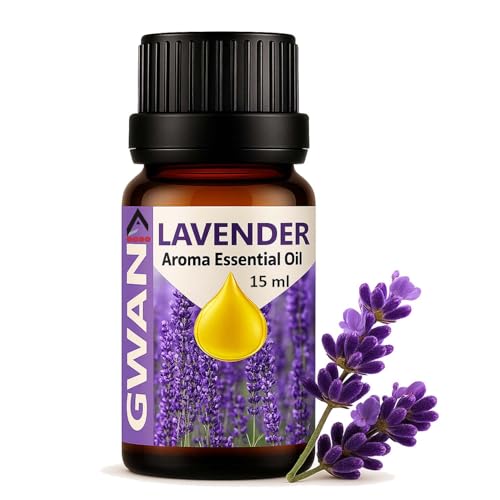 Gwan Lavender Aroma Oil for Home Fragrance | Best for Aromatherapy | Helps in Meditation | Used in Diffusers, Candles, Air Fresheners, Soaps, Humidifier, Diffuser | Essential Oil 15ml, - Image 1